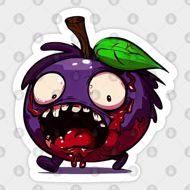 Zombie Plums - Alfie Sticker by CAutumnTrapp